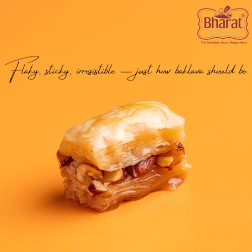 Image of Bharat Baklava Assorted Gift Box 650g | Premium Dry Fruit Baklava Sweets | Cashew, Almond, Simsimia & Finger Baklava | Luxury Festive Gift Hamper