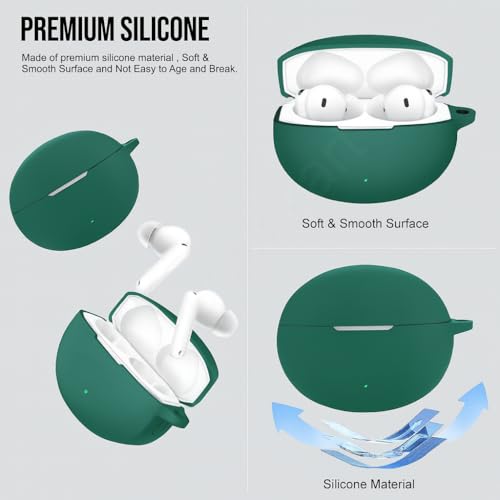 Image of Silicone Case Cover Compatible for OnePlus Buds 4 -Dark Green