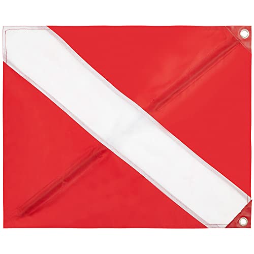 KEMIMOTO Safety Dive Flag with Support Pole, L x W 24 in x 20 in High