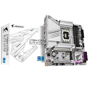 Placa Mãe Gigabyte Z790M AORUS ELITE AX ICE BRANCA WIFI (LGA 1700/4xDDR5/HDMI/DP/M.2/USB 3.2)