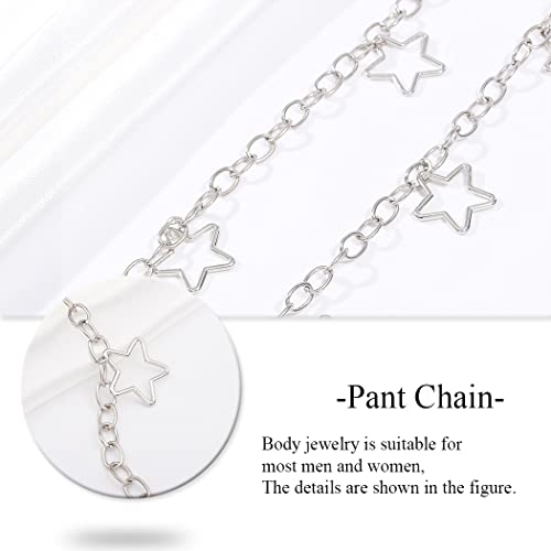 Image of Bounzhi Hip Hop Pant Chain Acrylic Jean Chain Punk Wallet Chain Rock Pocket Chain for Men and Women