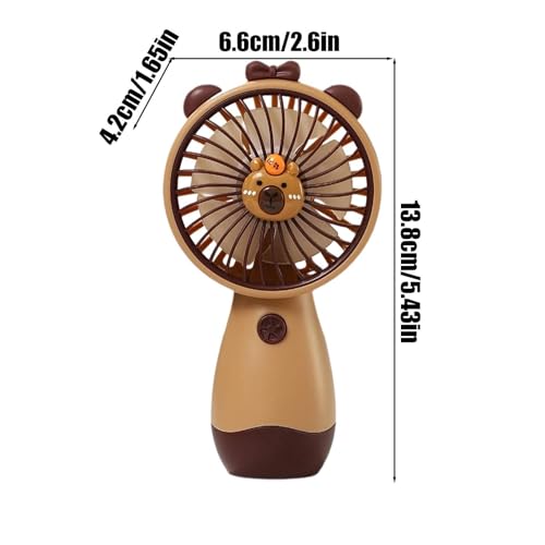 Ventilador de mano potente Capybara recargable con USB integrado 6