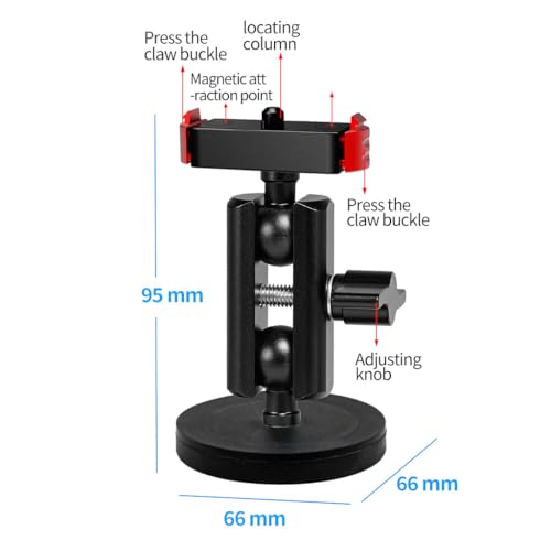 Support en alliage d'aluminium Hero13 avec base magnétique double tête premium