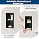 Neohomee Wandnische Dusche Versenkte Fußstütze mit Regal 304 Edelstahl Schwarze Nische mit rutschfest Silikonpads für Badezimmer, 34x18cm
