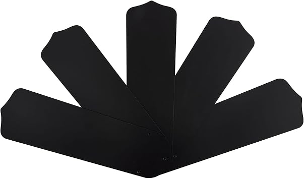 5 Pcs Black 42" Ceiling Fan Blades Replacement, Durable Fan Blades