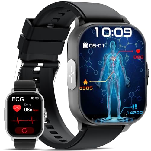 YYKY 2025 Neue Smartwatch mit EKG blυtdrυckmessυng Gesundheitsuhr 2.01\" Smart Watch ΒΙυtzυcker/ΒΙυtdrυck Uhr/HRV/Harnsäure/Telefonfunktion/24H Herzfrequenz/Schlafmonitor/SpO2/Apnoe/Wetter iOS Android YYKY 2025 Neue Smartwatch mit EKG blυtdrυckmessυng Gesundheitsuhr 2.01\" Smart Watch ΒΙυtzυcker/ΒΙυtdrυck Uhr/HRV/Harnsäure/Telefonfunktion/24H Herzfrequenz/Schlafmonitor/SpO2/Apnoe/Wetter iOS Android