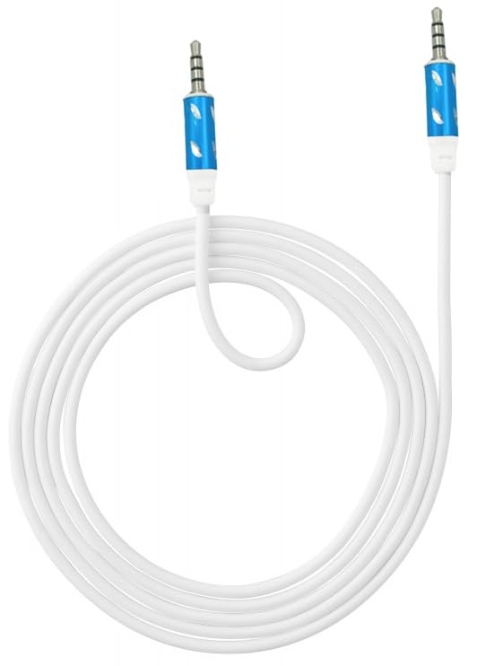 eZell 5 Meter AUX Cable Ruby Series with 4 Poles 3.5mm jack Male to Male auxiliary cable Compatible with Car, Speakers, Headphones, laptops, music Systems (WHITE) (B0DB85WQ8G) Amazon Price History, Amazon Price Tracker