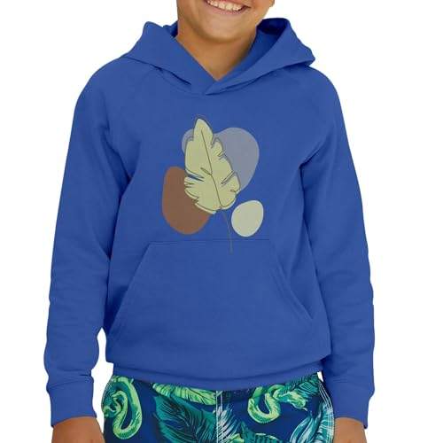 Sweat à capuche enfant feuille tropicale en molleton premium doux - 2