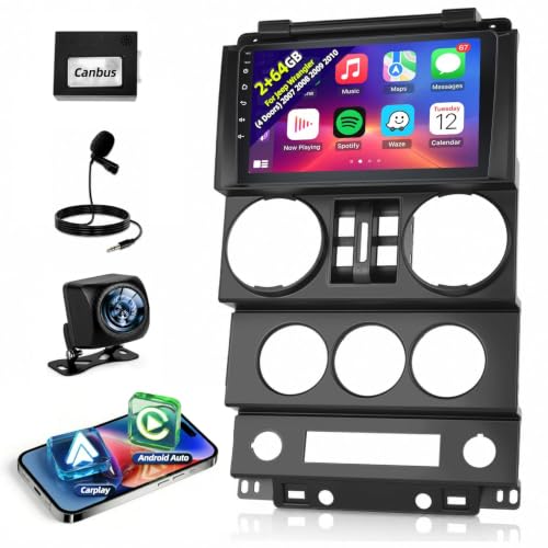 2+64G 9 Android Car Radio for Jeep Wrangler (4 Doors) 2007-2010