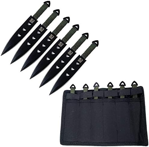Ace Martial Arts Supply Ninja Stealth Throwing Knives with Nylon Case (6 Pieces Set)