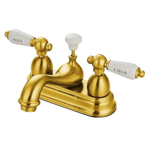 Kingston Brass CC13L2 Vintage 4-Inch Centerset Lavatory Faucet, Polished Brass Kingston Brass CC13L2 Vintage 4-Inch Centerset Lavatory Faucet, Polished Brass