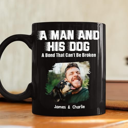 Taza personalizada para papá con perro de cerámica 11 oz miniatura 3