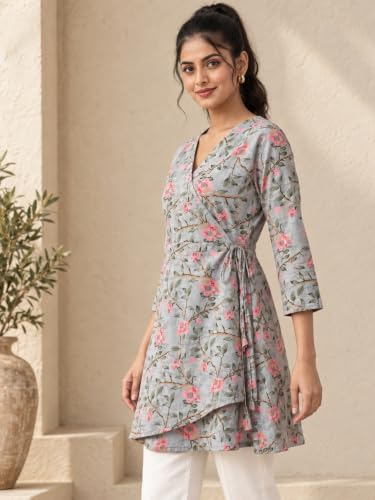 Image of feranoid Women Cotton Angrakha Kurti