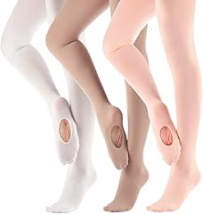 3 Pairs-white+skin+ballet Pink
