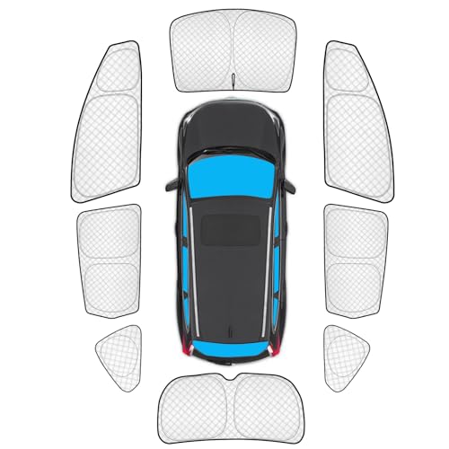 Image of KMF 8pcs Thicken Sun Shades for Nissan Murano 2015-2024 Accessories, Full Car Window Covers Sunshade for Windshield Side Rear, UV Block and Blackout Privacy for Car Camping Outdoor
