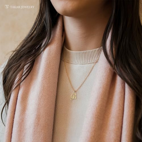 10K Gold Letter Pendants - Initial Charms - A - Z Personalized Gold Initial Pendants for Men or Women - Big Alphabet Charms - Cursive Initial Jewelry Gifts for Birthday or Anniversary, Made In USA4