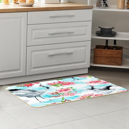 Tapete de cocina antideslizante y lavable de 2 piezas transpirable 7