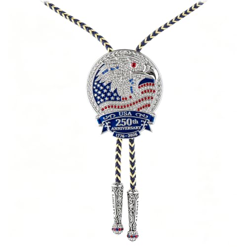 Image of GelConnie Bolo Ties for Men Women Western Cowboy Tie Mens Western Necklace Leather Necktie Gold Bolero Tie Cowboy Necklace