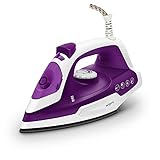 Wipro Vesta 1380 watts Mini Plastic Steam Iron for Travel,Smart light sensor, 200ml Water Tank, Self Cleaning, 16g/min Steam,Vertical & Horizontal Steaming, .8g/steam shot burst,2 Year Warranty,Purple