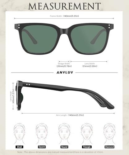 Image of ANYLUV Womens Sunglasses Polarized Sunglasses for Women, Trendy Woman Polarized Ultraviolet Protection Travel