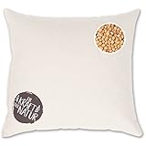 HERBALIND Natur Wärmflasche Kirschkernkissen 24x25 cm - ca 750g - OEKO TEX Wärmekissen Made in Germany - 100% Baumwolle Mikrowelle geeignet