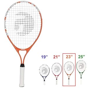 Gamma Sport Junior Tennis Racquet: Quick Kids 23 Inch Tennis Racket – Prestrung Youth Tennis Racquets voor jongens en meisjes – 93 Inch Hoofdmaat – Oranje