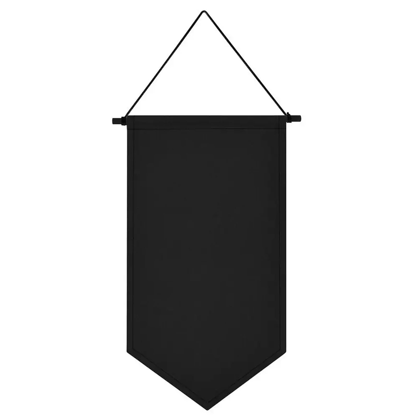 Pin Wall Display 6pcs Triangle Flag Wall Hanging Canvas Brooch Pin Display Multifunctional Badge Storage Pennant(Black)
