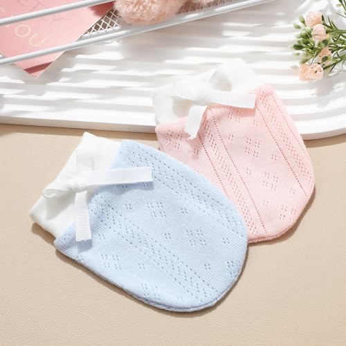 2Pairs Mittens Soft Cotton Gloves for Boys Breathable No Scratch Design Versatile for Sleeping Crawling Everyday Use Months4