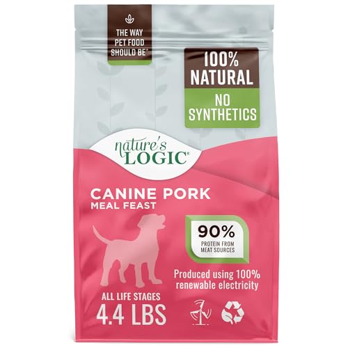 Image of NATURE'S LOGIC Dry Dog Food - Pork Meal Feast Dry Kibble, 4.4 lb