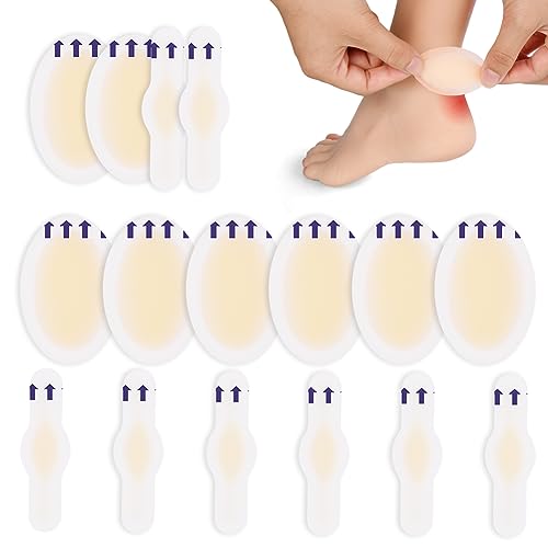 ACWOO Apósitos Ampollas, 16Pcs Apósitos Para Ampollas, Gel Cuidado de Pies, Parches de Prevención de Ampollas, Parches de Ampollas, Prevención De Ampollas En Pies, Dedos y Talones