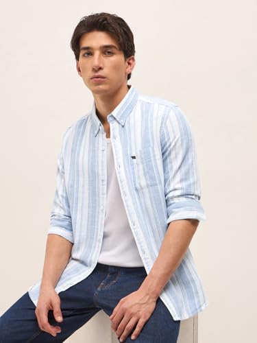 Image of THE Bear House Men's Striped Slim Fit Shirt