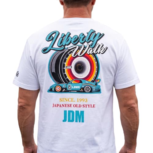 Liberty Walk LBWK Mazda RX-7 FD3S JDM Graphic T-Shirt, White