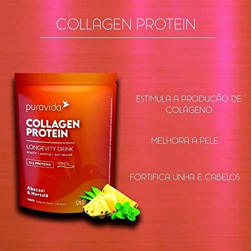 Collagen Protein Verisol Puravida 450 gr (Abacaxi e Hortelã)
