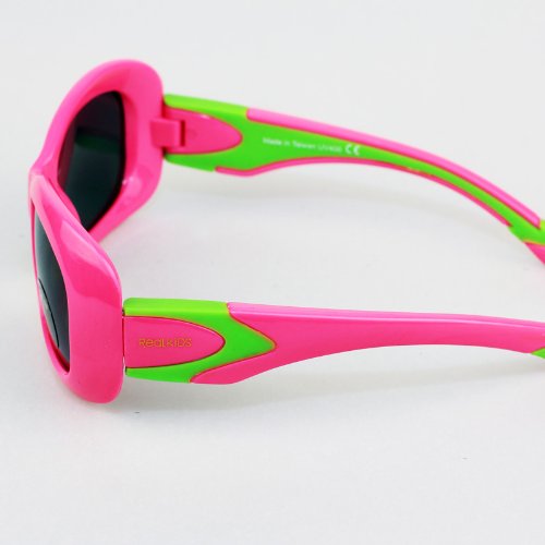 Óculos de Sol Breeze Rosa e Verde 7 anos, Real Shades, Rosa/Verde, 7 A 12 Anos