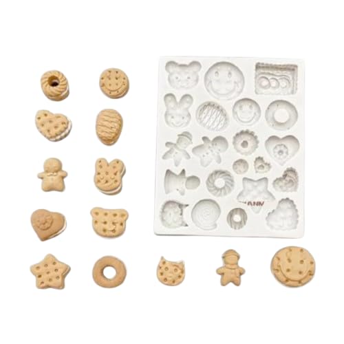 Biscuit Silicone Candle Mold Chocolate Chip Biscuits Cookies Shape for Candle Making Cookie Candle Mould Chocolate Biscuit Tray Mini Food Wax melts Epoxy Resin Casting Crafts Mold DIY Cake Decor Candy-image-19