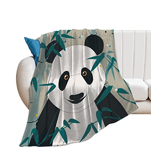 Couverture polaire panda naturel jeté de canapé et lit salon