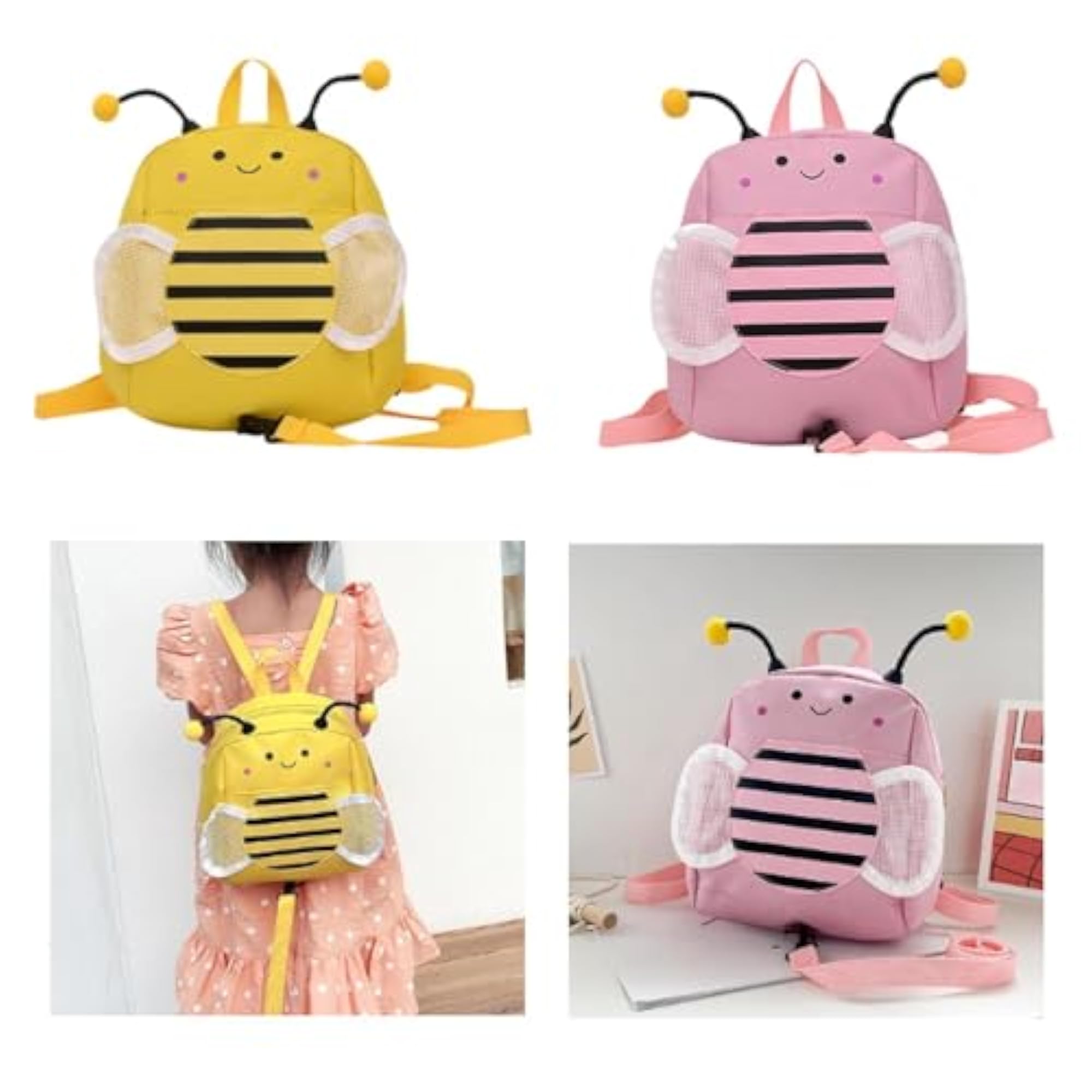 LR Decor E-Shop Kids Bee Backpack, Travel Daypack