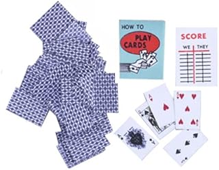 International Miniatures by Classics Dollhouse Miniature Playing Cards with Book