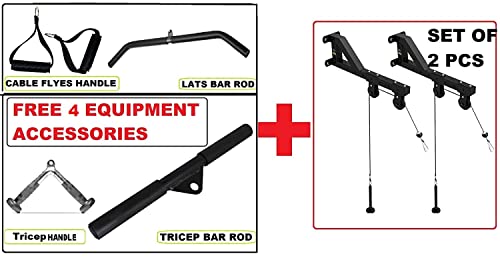 Image of IRIS Fitness 20in1 Wall-Mounted Homegym for Cable Crossovers, LAT Pull Downs, Triceps Extensions, Forearm Home Gym Equipment