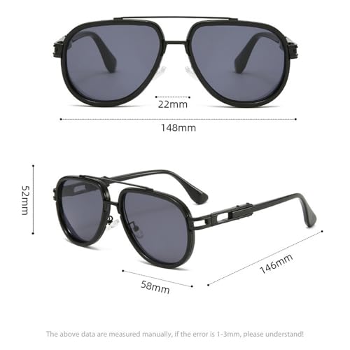 Retro Metal Double Bridges Men Pilot Sunglasses Fashion Gradient Shades UV400 Trending Women Pilots Sun Glasses4