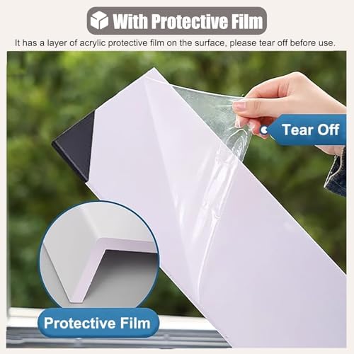 Interior Balcony Window Sill Cover Protector, Adjustable 24-48 inches, Decorative Cement Cill Remodel Plate for Home Improvement and Protection