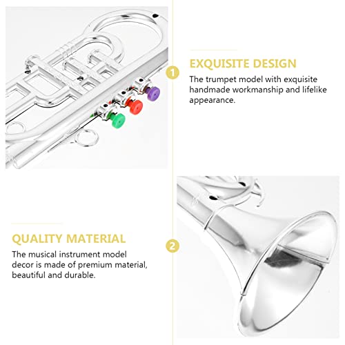 Toddmomy Simulatie Muzikale Windinstrumenten Model Trompet Hoorn Speelgoed Trumpet Horn Muziekinstrument Speelgoed… - Image 6