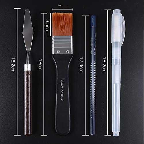 Jowoart Multipurpose Nylon Hair Watercolor Paint Brush 18 Piece Set Acrylic Brush Canvas Bag Painting Material Professional Art Supplies thumb #2