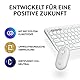 Logitech Pebble 2 Combo, kabellose Tastatur und Maus, leise und mobil, anpassbar, Logi Bolt, Bluetooth, Easy-Switch für Windows, macOS, iPadOS, Chrome - Deutsches QWERTZ-Layout, Weiß
