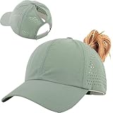 Baynetin Damen Baseballkappe Pferdeschwanz | Atmungsaktiv Mesh Baseballmütze, Leicht & Schnelltrocknend | Verstellbar Basecap für Laufen, Golf & Outdoor (Hellgrün)
