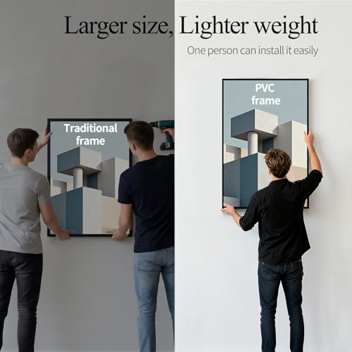 Image of Lavezee 20x30 Poster Frame Black, 6 Packs Lightweight 20 x 30 Picture Frames for Wall Mounting, Display 30x20 Pictures, Posters & Art Prints Vertically or Horizontally
