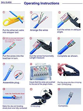 VCE (Gen 1 25 PACK Cat7 Shielded RJ45 Connector Cat6A Modular Plug Blue