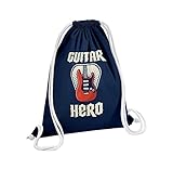 100% coton Fabulous Sac de Gym en Coton Bleu Guitar Hero Musique Rock Avenir 12 Litres