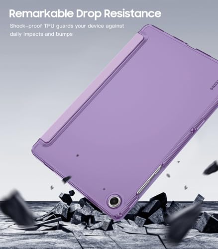 Image of TiMOVO Soft Case for Samsung Galaxy Tab A11+ /A11 Plus 11 inch 2026, Taro Purple | Fit for SM-X230 /X236 /X238, Slim Soft TPU, Translucent Frosted Back, Auto Wake /Sleep