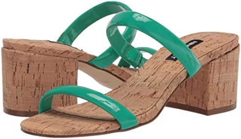 Nine West Women's TAE Heeled Sandal, Emerald Green 300, 7 | Image 6